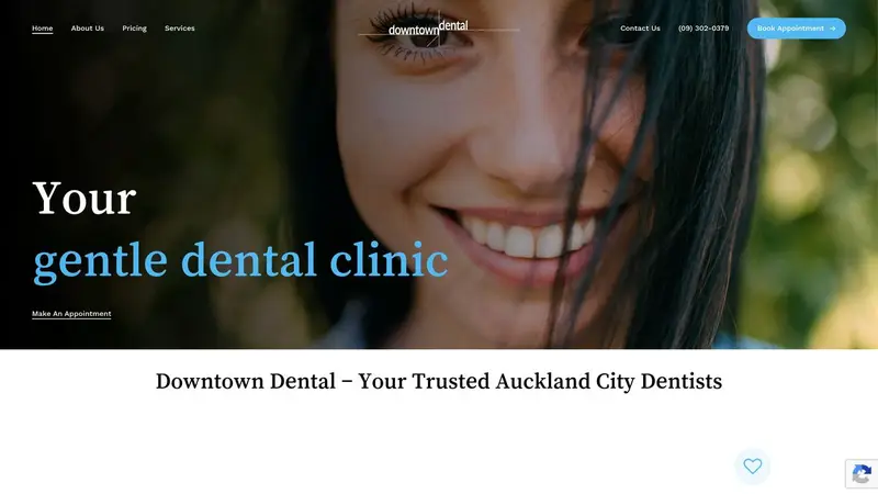 Homepage of downtowndental.co.nz