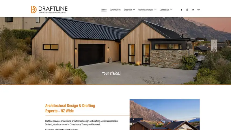 Homepage of draftline.co.nz