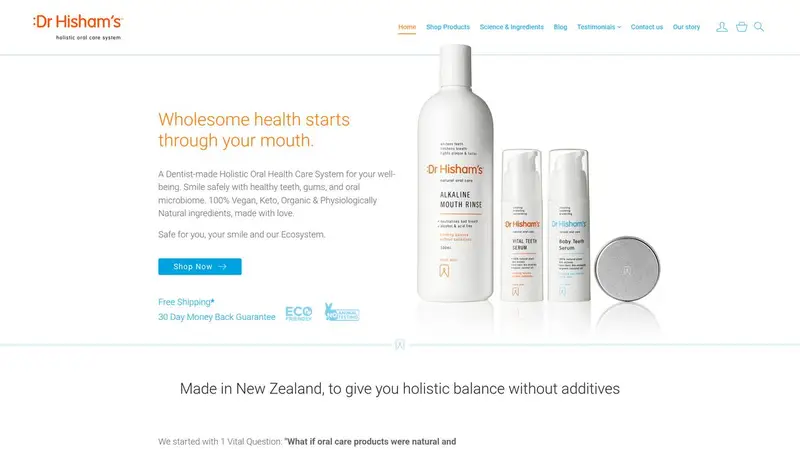 Homepage of drhishams.nz