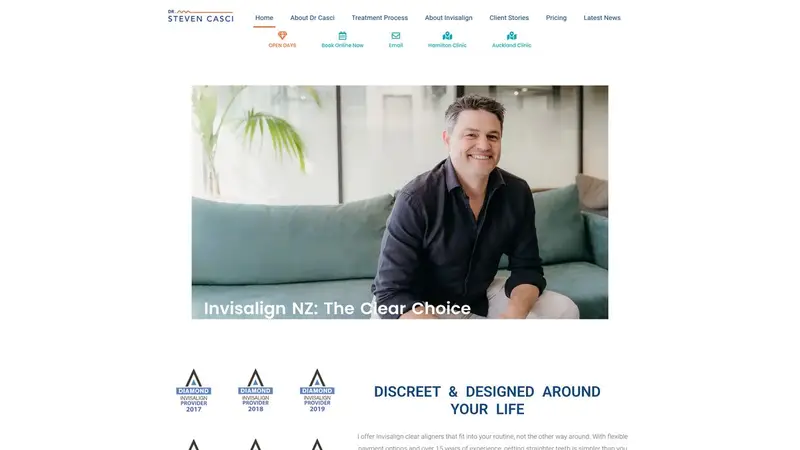 Homepage of drstevencasci.co.nz