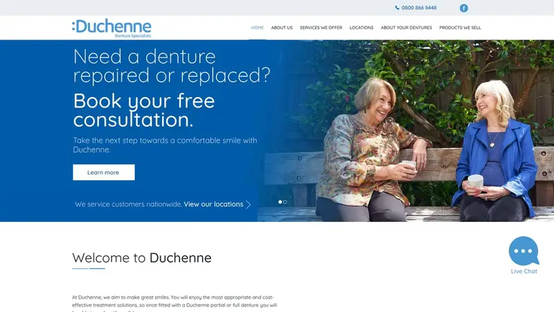 Homepage of duchenne.co.nz