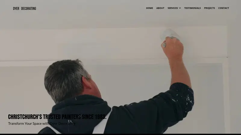 Homepage of dyerdecorating.co.nz