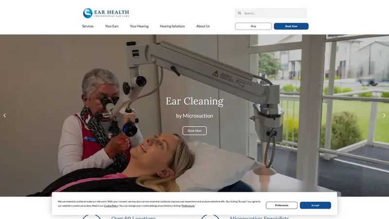 Homepage of earhealth.co.nz