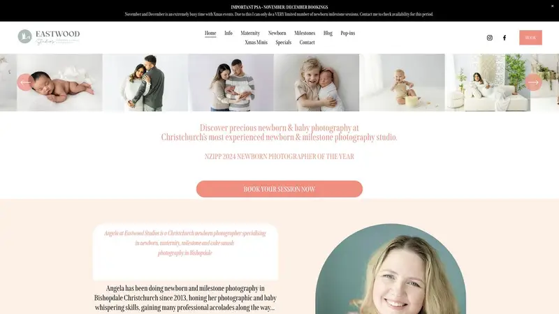 Homepage of eastwoodstudios.co.nz
