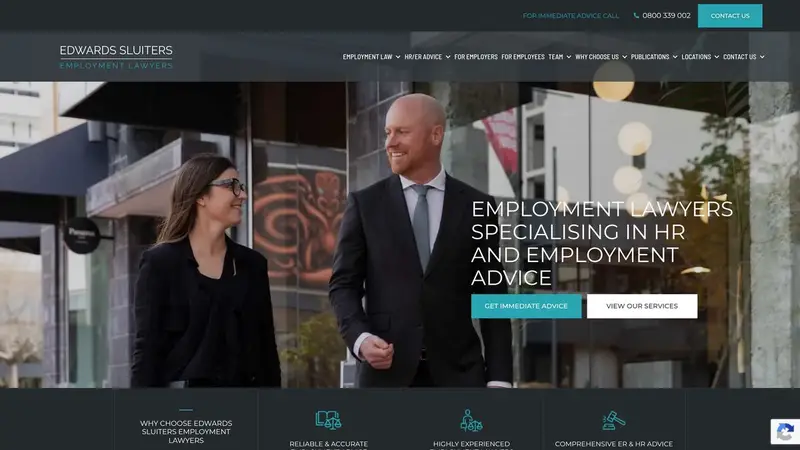 Homepage of employmentlawyers.co.nz