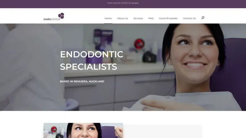 Homepage of endocentral.co.nz