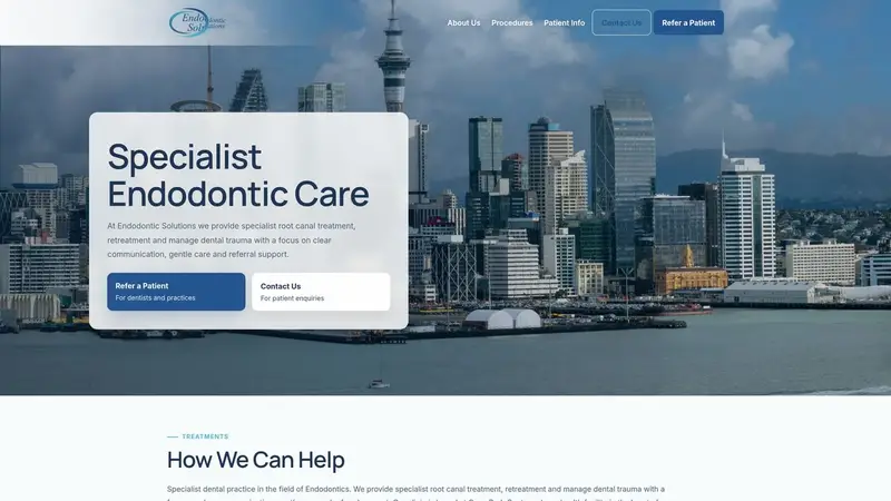 Homepage of endosol.co.nz
