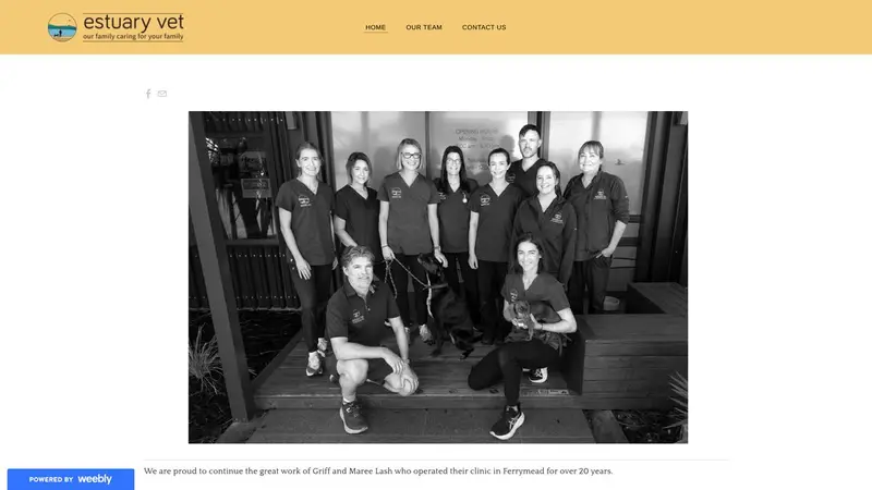 Homepage of estuaryvet.co.nz