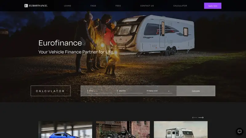 Homepage of eurofinance.co.nz