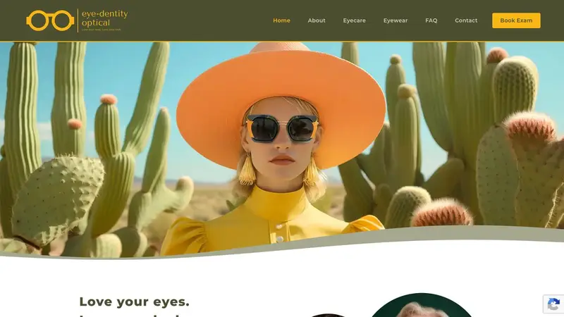 Homepage of eyedentityoptical.co.nz