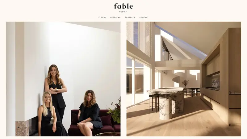 Homepage of fabledesign.co.nz