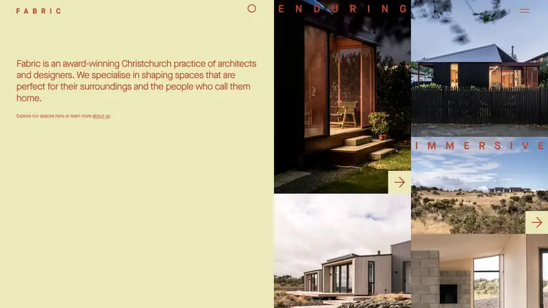 Homepage of fabricarchitecture.co.nz