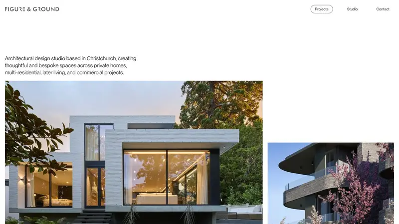 Homepage of figureandground.co.nz