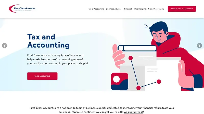 Homepage of firstclassaccounts.co.nz
