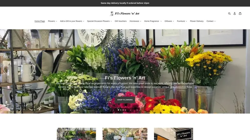 Homepage of fisflowers.co.nz