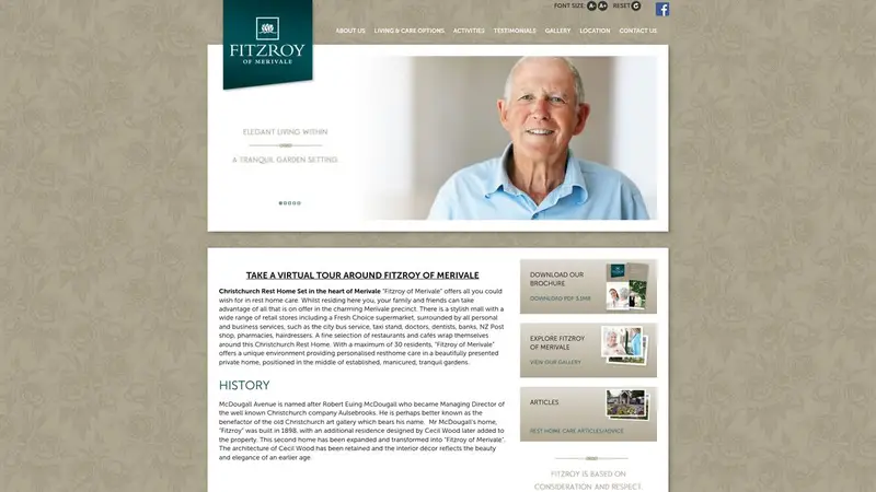 Homepage of fitzroyofmerivale.co.nz