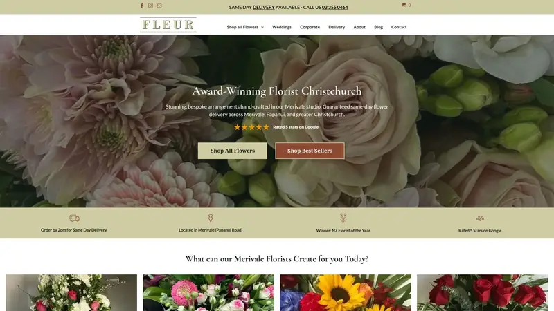 Homepage of fleurdk.co.nz