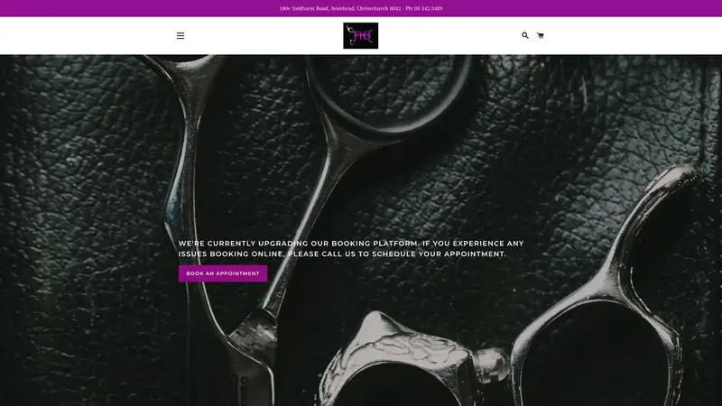 Homepage of flickshair.co.nz