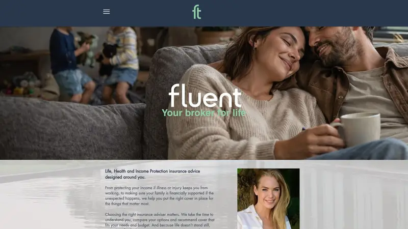 Homepage of fluentfinancial.co.nz