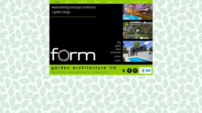 Homepage of form.net.nz