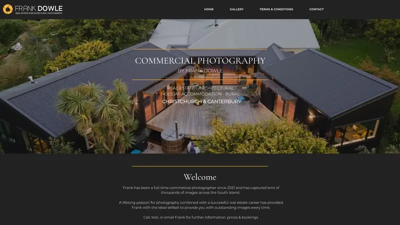 Homepage of frankphoto.co.nz