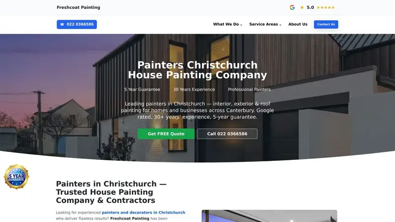 Homepage of freshcoat.co.nz