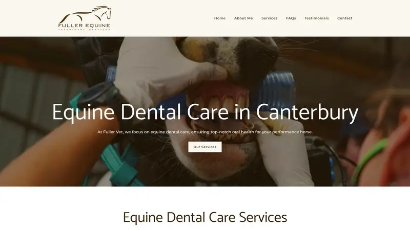 Homepage of fullervet.co.nz