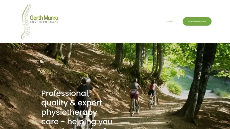 Homepage of garthmunrophysiotherapy.co.nz