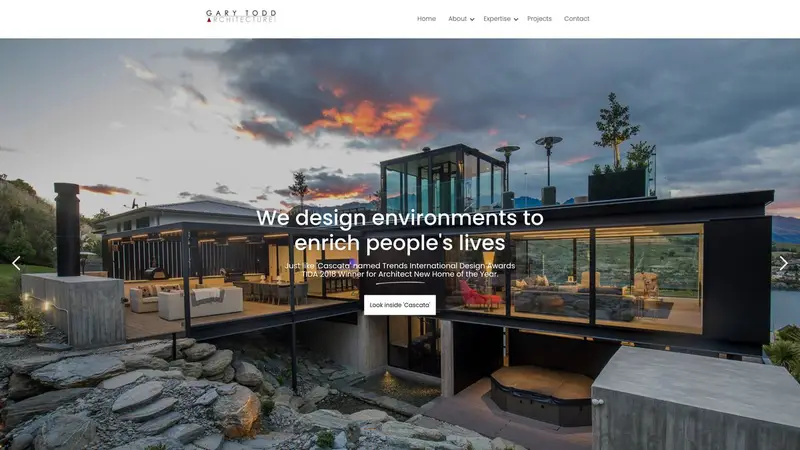 Homepage of garytoddarchitecture.co.nz