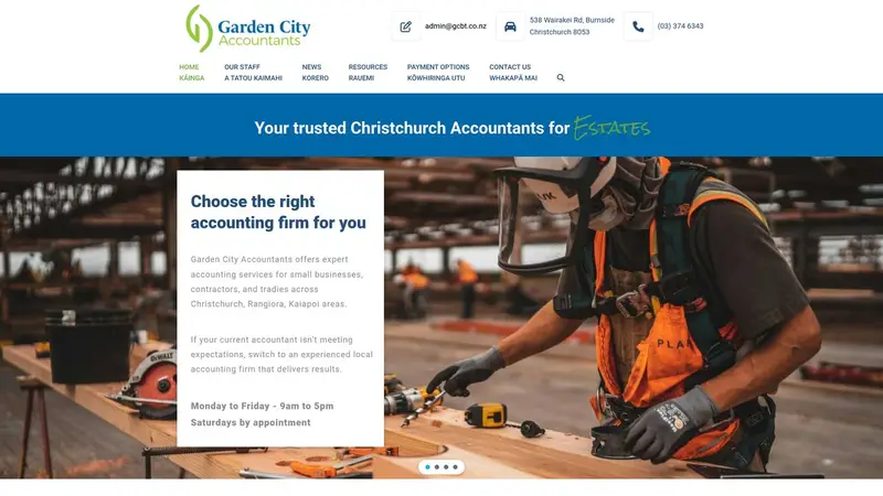 Homepage of gcaccountants.co.nz