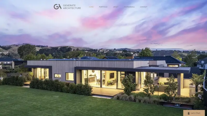 Homepage of generatearchitecture.co.nz