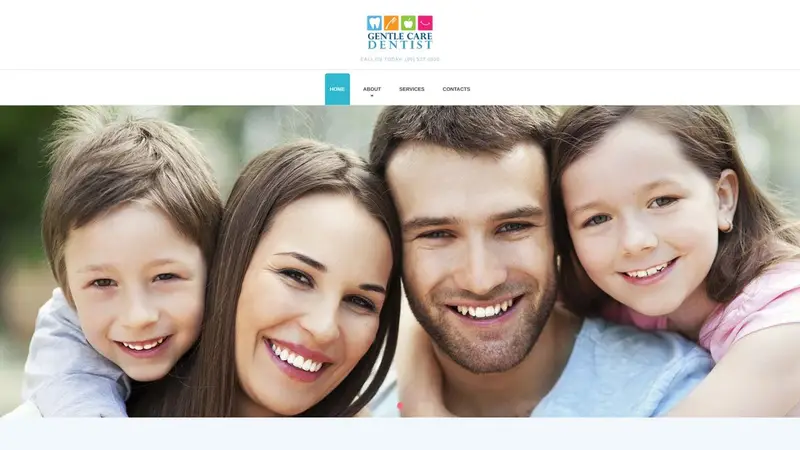 Homepage of gentlecaredentist.co.nz