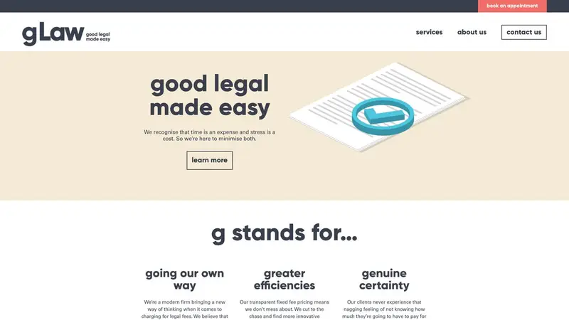 Homepage of glaw.nz