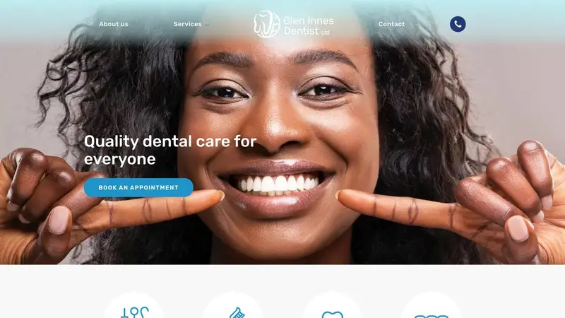 Homepage of gleninnesdentist.co.nz