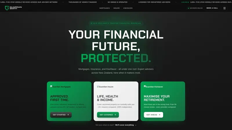 Homepage of guardiansmith.co.nz