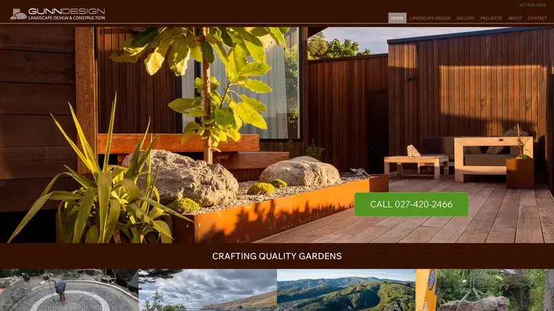 Homepage of gunndesign.co.nz