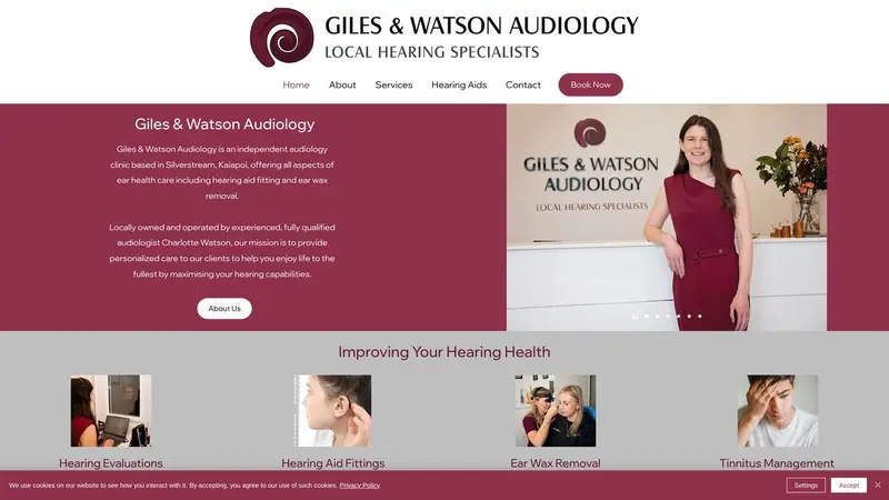 Homepage of gwaudiology.co.nz