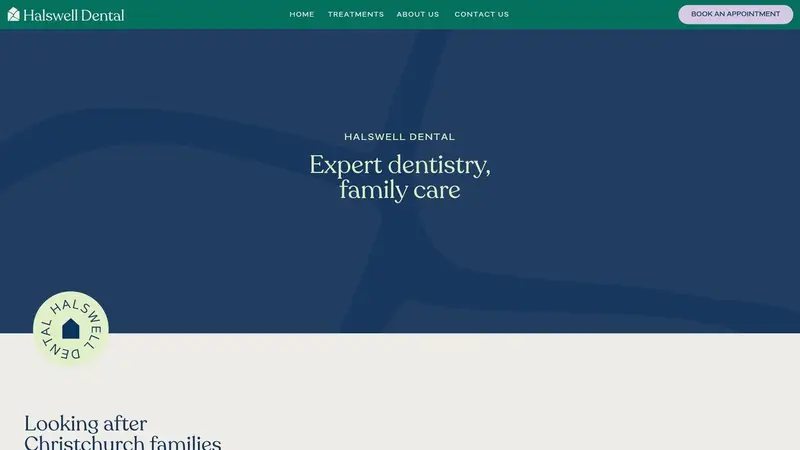 Homepage of halswelldental.co.nz