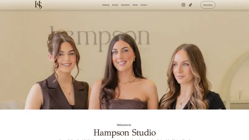 Homepage of hampsonstudio.co.nz