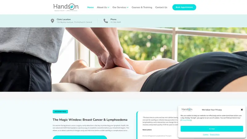 Homepage of handson.co.nz