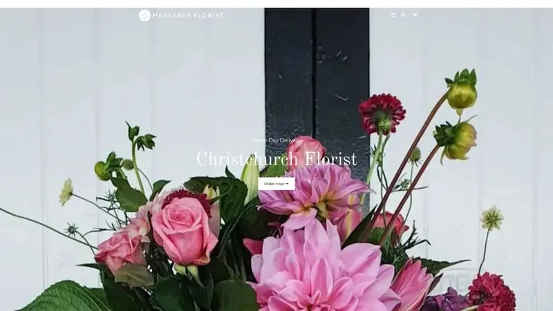 Homepage of harakekeflorist.co.nz