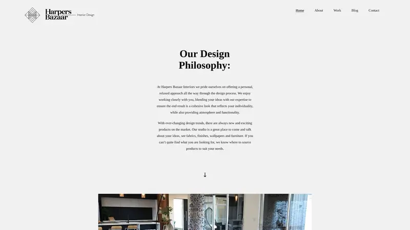 Homepage of hbinteriordesign.nz