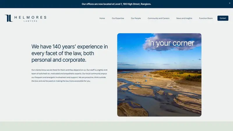 Homepage of helmores.nz