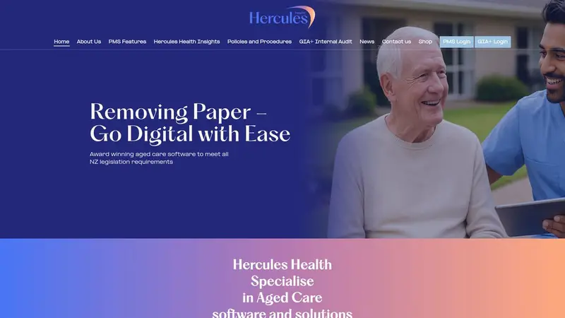Homepage of herculeshealth.co.nz