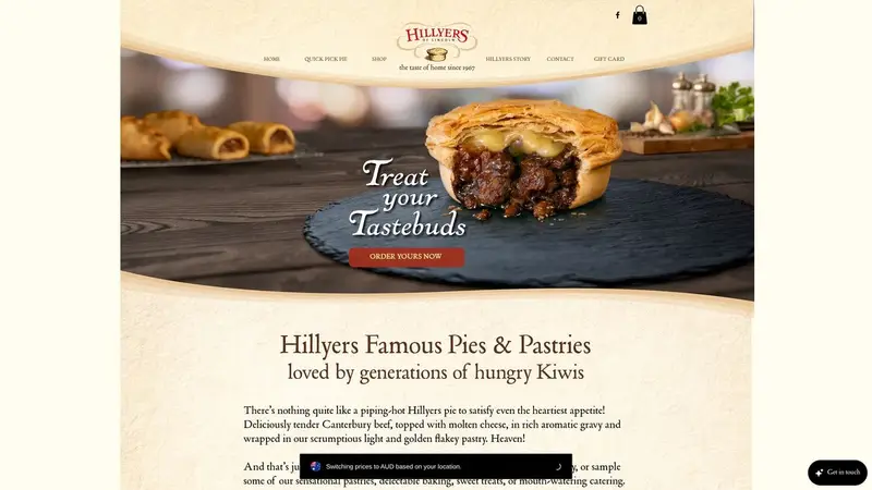 Homepage of hillyers.co.nz
