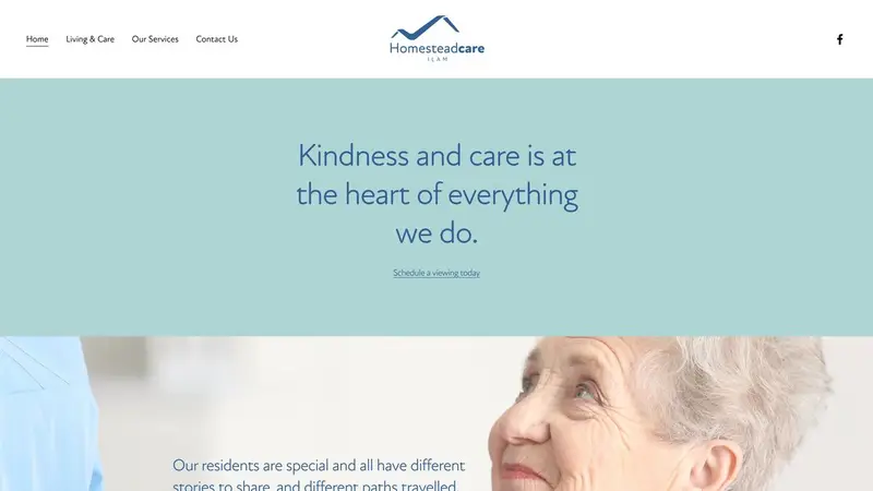 Homepage of homesteadcareilam.co.nz