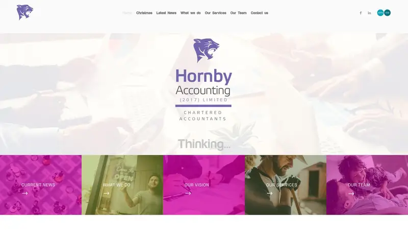 Homepage of hornbyaccounting.co.nz