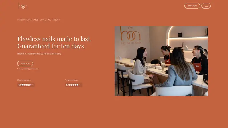 Homepage of houseofnails.co.nz