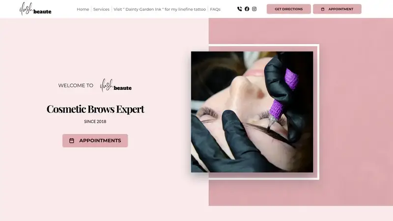Homepage of ilushbeaute.co.nz