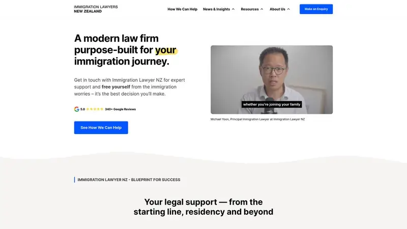 Homepage of immigration-lawyers.co.nz